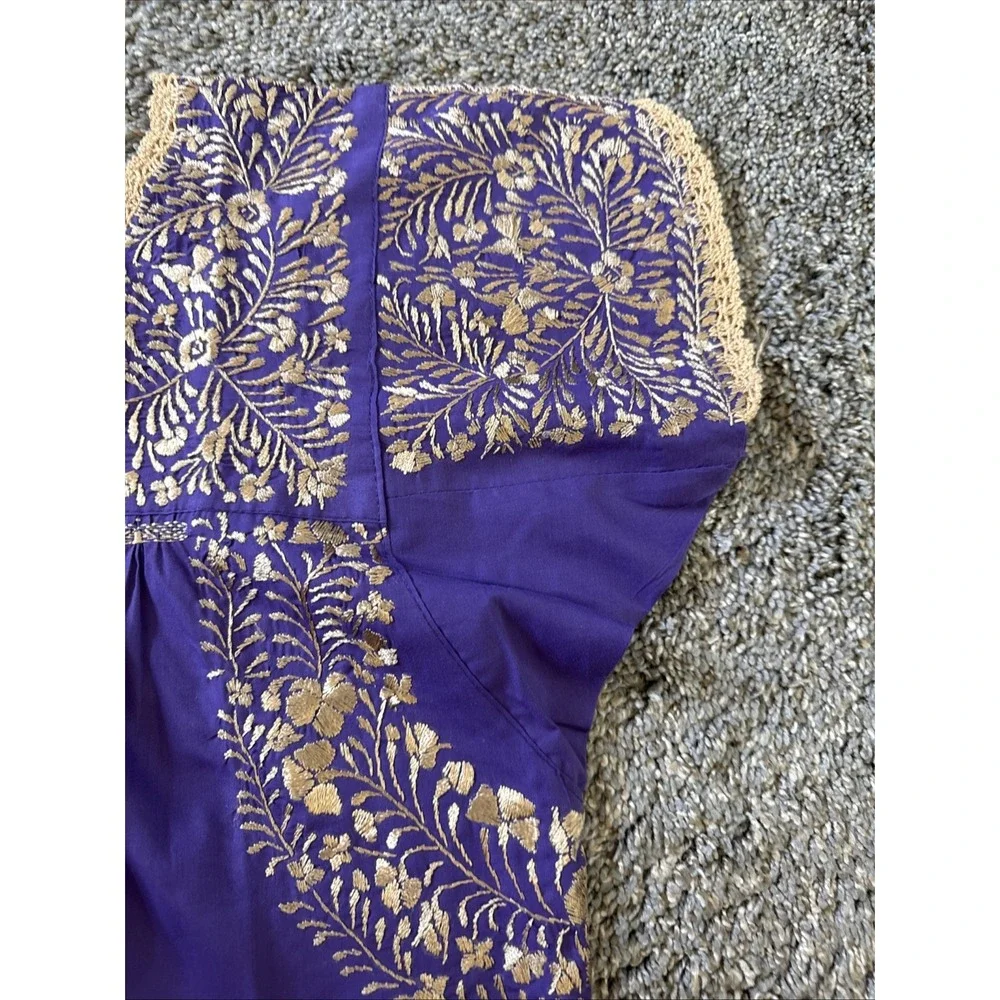 San Antonio Oaxaca Mexican Dress Hand Embroidered Silk Threads